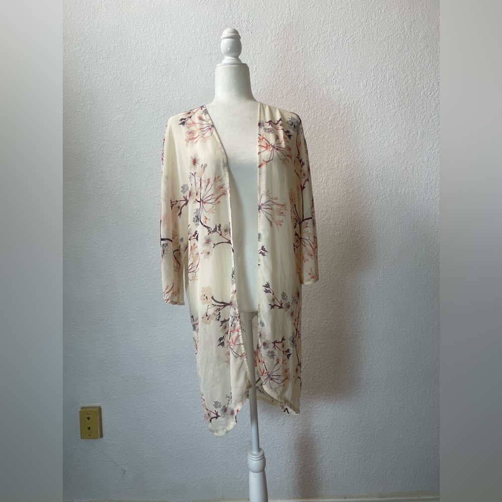 Tobi floral open front Kimono size S